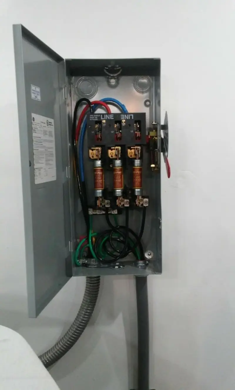 Three-phase disconnect switch installed for Electrical Wiring & Rewiring in New Ulm